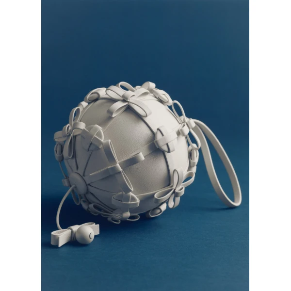 Polene Button Bow Sphere in Porcelain Bag, view 5