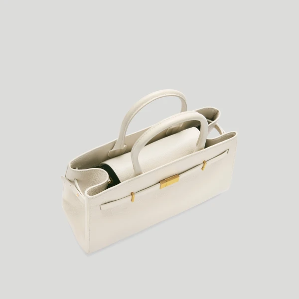Demellier The Midi Hudson in Chalk Crossbody Bag, view 4