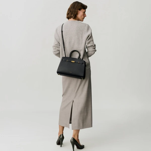 Demellier The Midi Hudson in Chalk Crossbody Bag, view 8