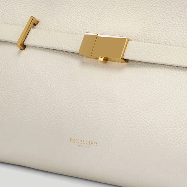 Demellier The New York Shoulder in Chalk Crossbody Bag, view 3