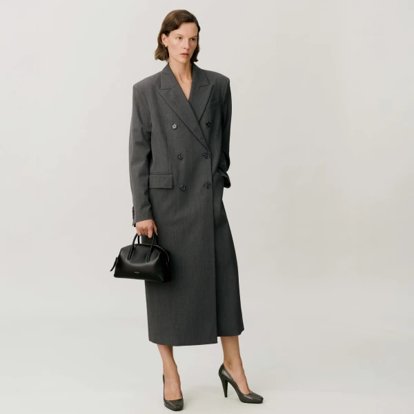 Demellier The Small Stockholm in Chalk Tote Bag, view 7