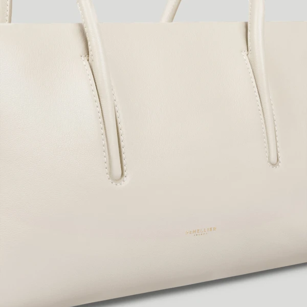 Demellier The Stockholm Shoulder in Chalk Crossbody Bag, view 3