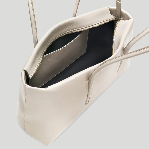 Demellier The Stockholm Shoulder in Chalk Crossbody Bag, view 4