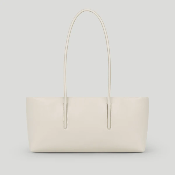 Demellier The Stockholm Shoulder in Chalk Crossbody Bag, view 6