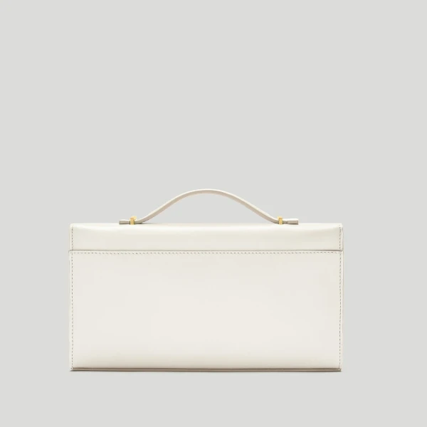 Demellier The Vancouver Clutch in Optic White Clutch Bag, view 5
