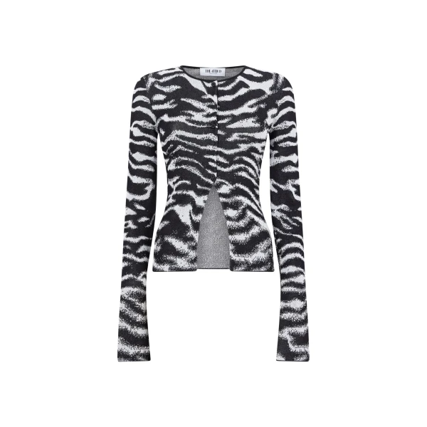 The Attico White and black cardigan