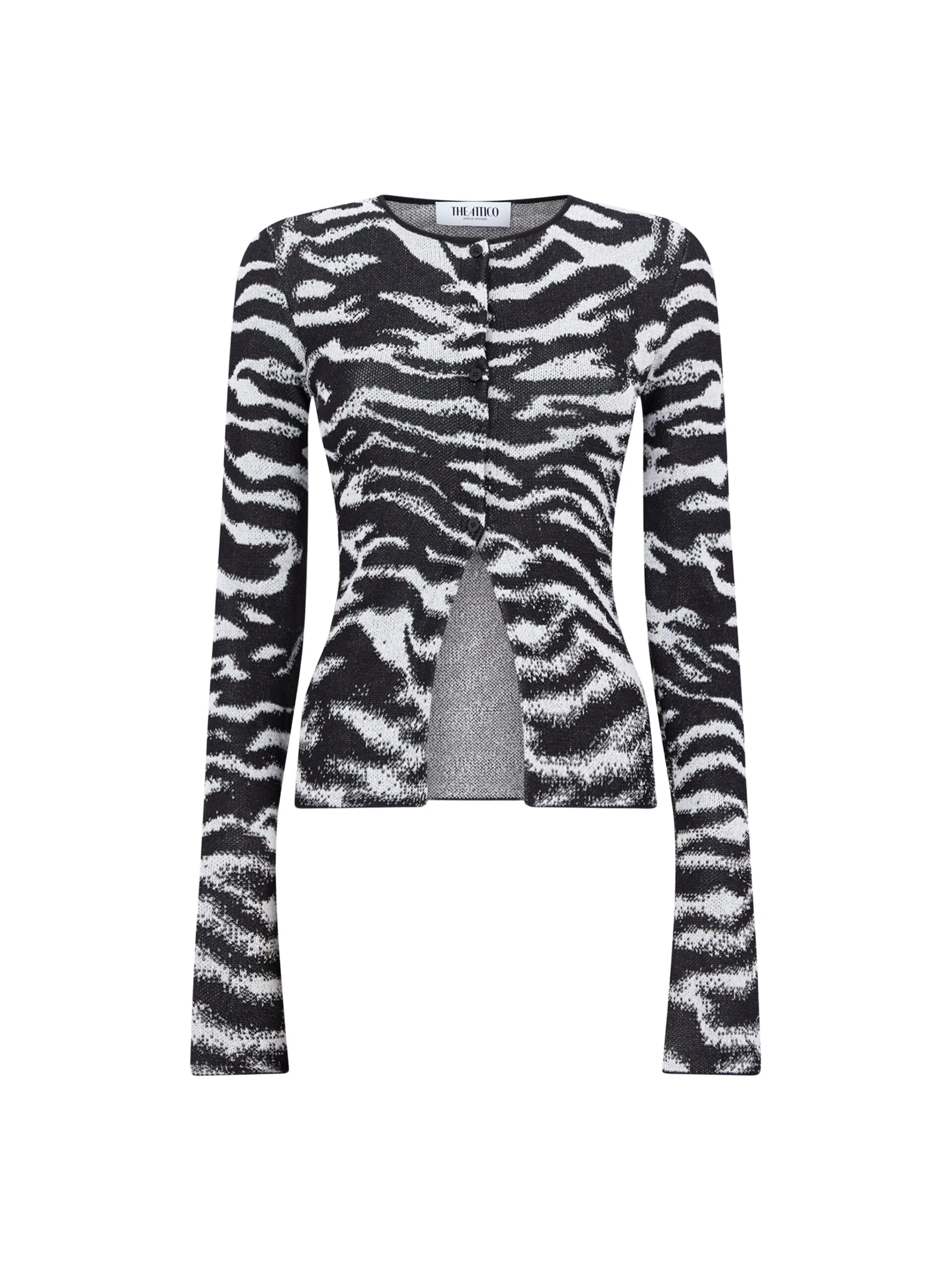 The Attico White and black cardigan