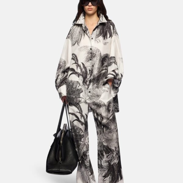 The Attico White and black long pant, view 2