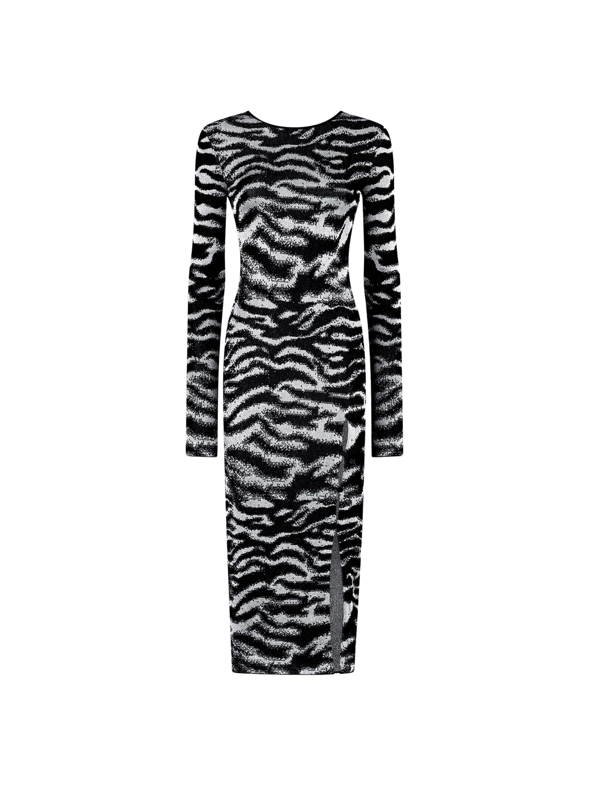 The Attico White and black midi dress