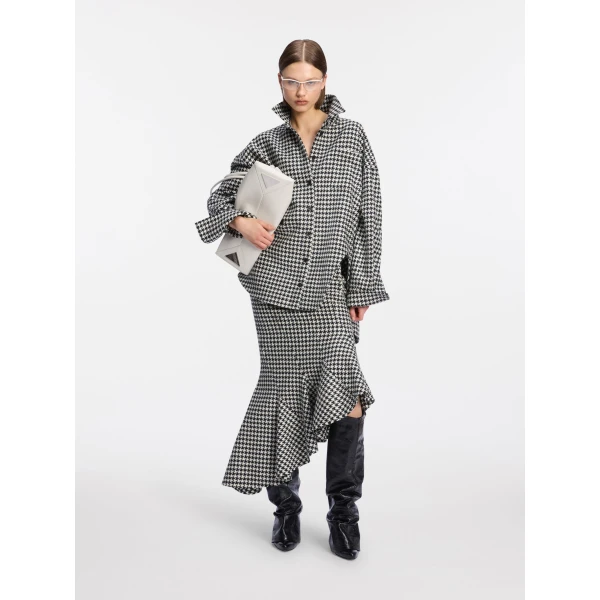 The Attico White and black midi skirt, view 2