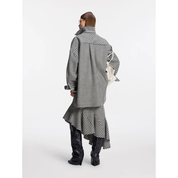 The Attico White and black midi skirt, view 3