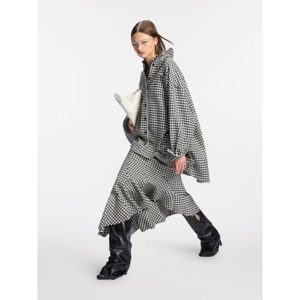 The Attico White and black midi skirt, view 4