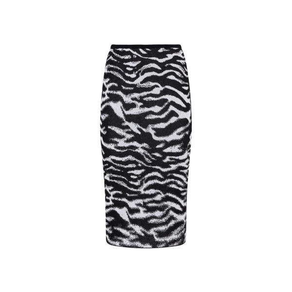 The Attico White and black midi skirt