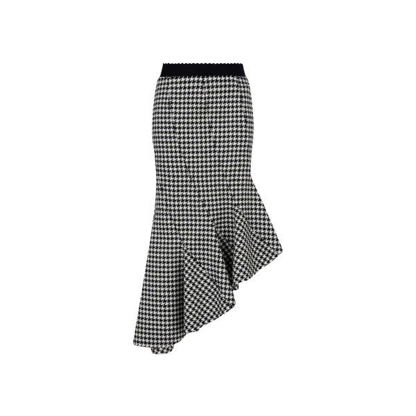 The Attico White and black midi skirt