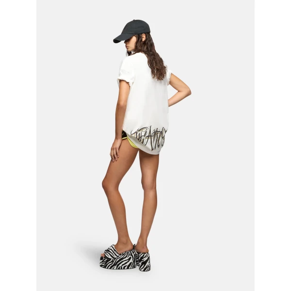 The Attico White and multicolor t-shirt Top, view 3