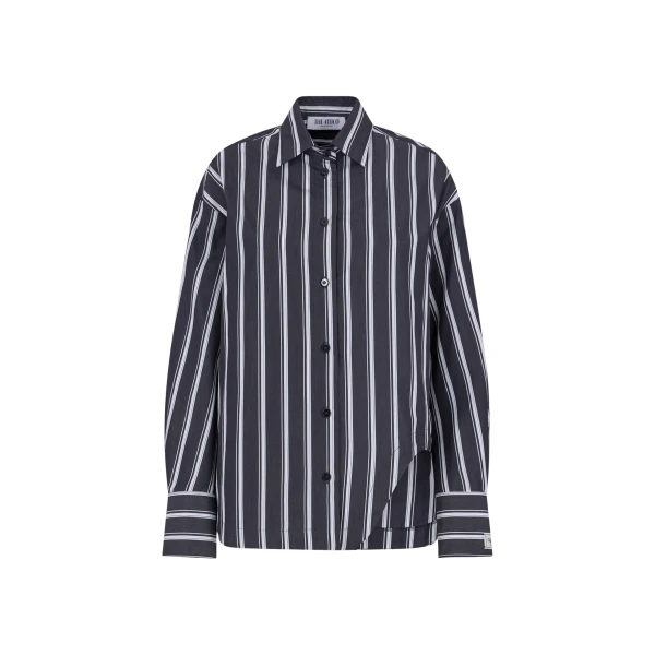 The Attico White and navy blue shirt