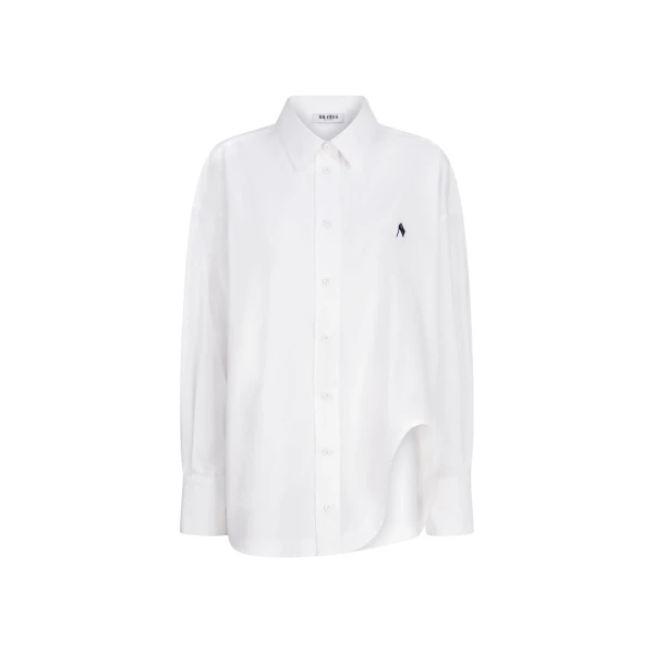 The Attico White and navy blue shirt