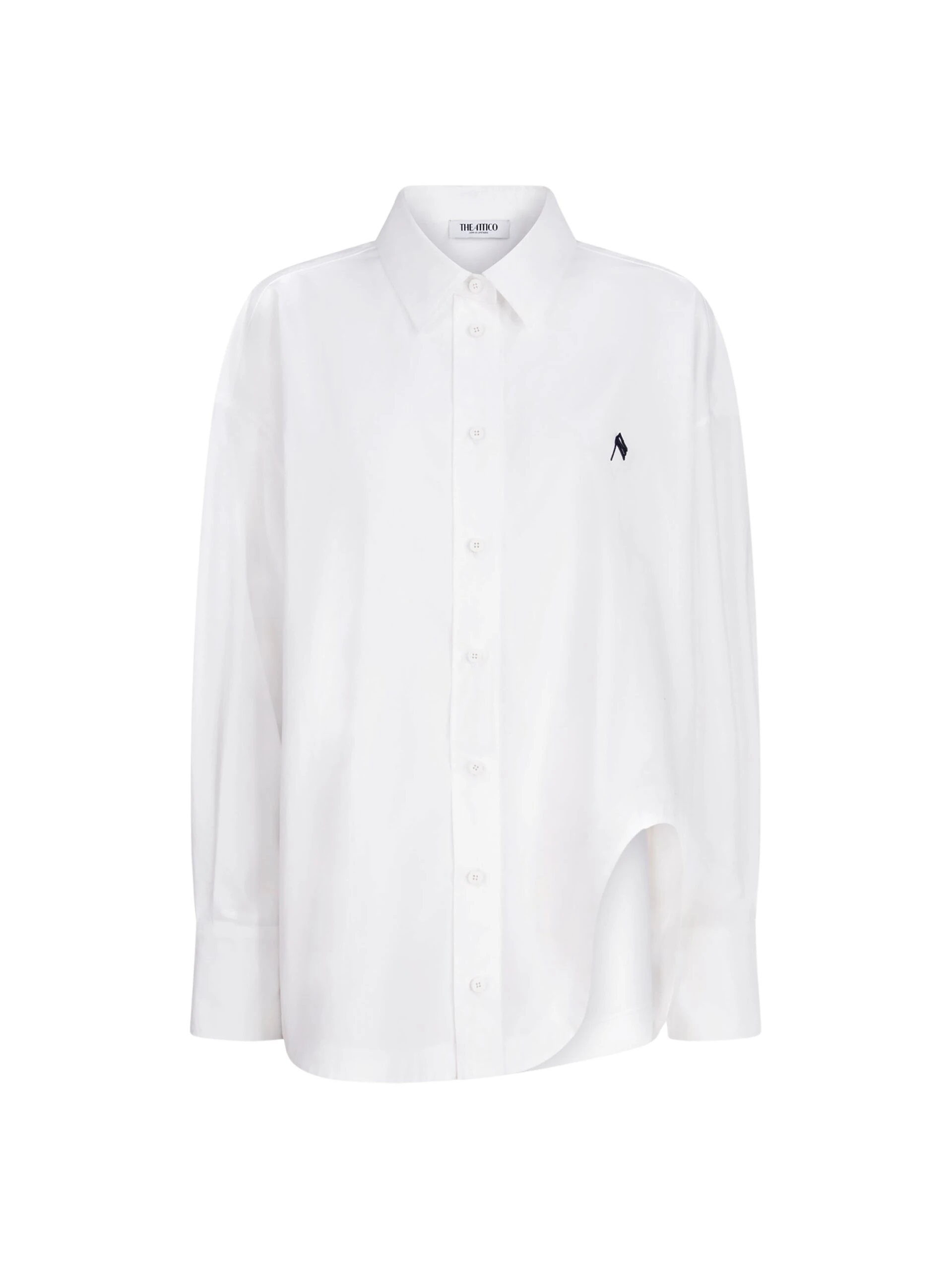 The Attico White and navy blue shirt