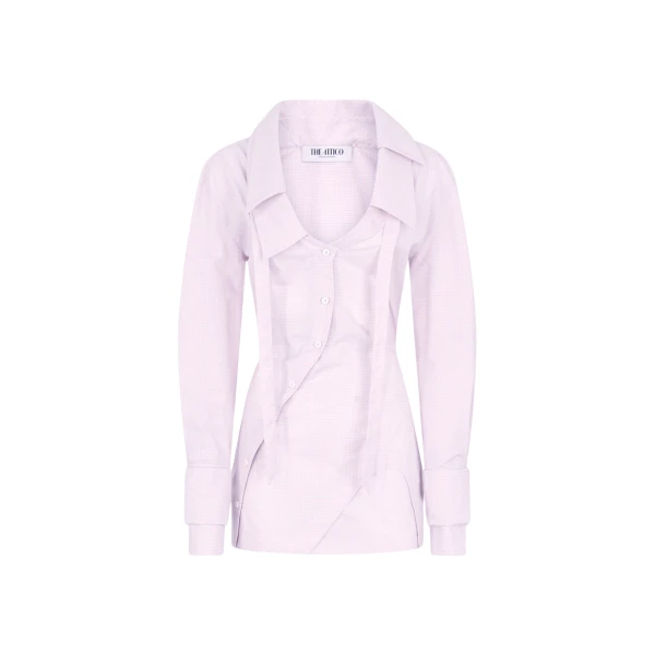The Attico White and pink mini dress