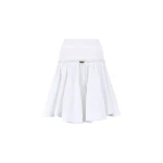 The Attico White midi skirt