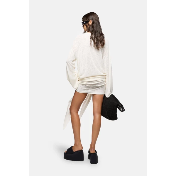 The Attico White mini dress, view 3