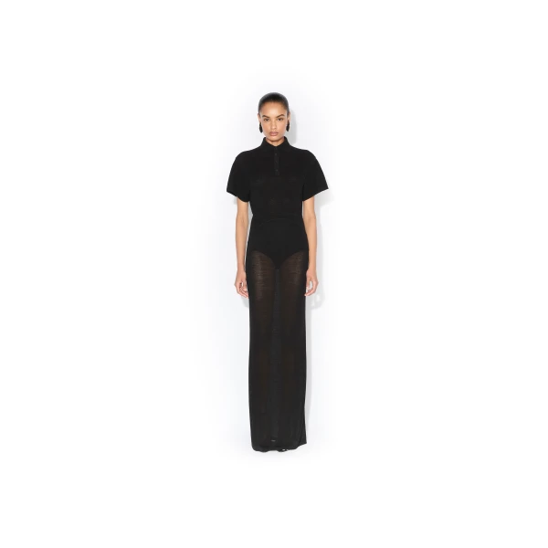 Alaïa Wool Blend Polo Dress - ALAÏA Dresses - Laser Cut Luxury - Shop at Luxury Shoes 