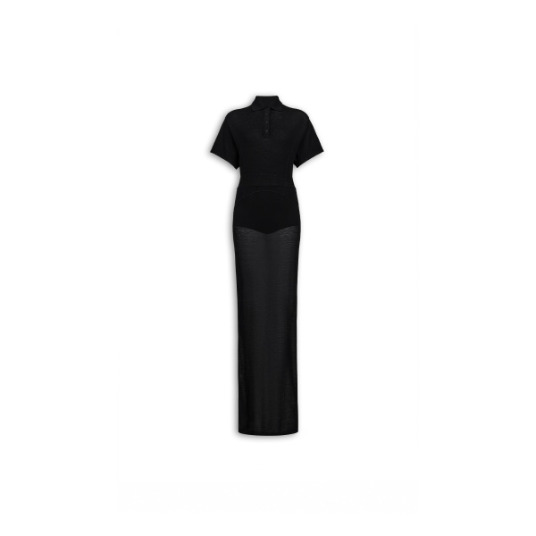 Alaïa Wool Blend Polo Dress - ALAÏA Dresses - Laser Cut Luxury - Shop at Luxury Shoes 