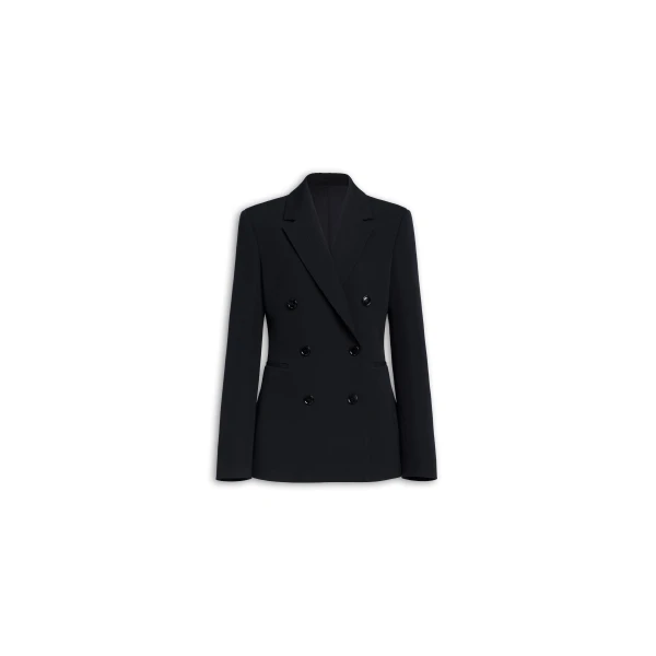 Alaïa Wool Crepe Cinched Blazer - ALAÏA Jackets - Laser Cut Luxury - Shop at Luxury Shoes 