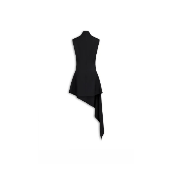 Alaïa Wool Gabardine Pointed Dress - ALAÏA Dresses - Laser Cut Luxury - Shop at Luxury Shoes 