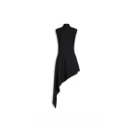 Alaïa Wool Gabardine Pointed Dress - ALAÏA Dresses - Laser Cut Luxury - Shop at Luxury Shoes 