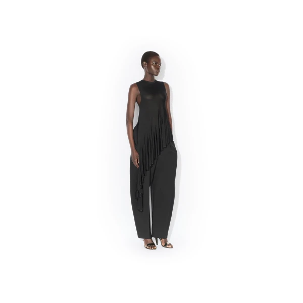 Alaia Wool Gabardine Round Pants, view 2