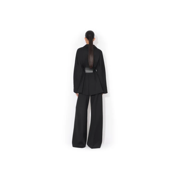 Alaïa Wrap Tailored Wool Jacket - ALAÏA Jackets - Laser Cut Luxury - Shop at Luxury Shoes 
