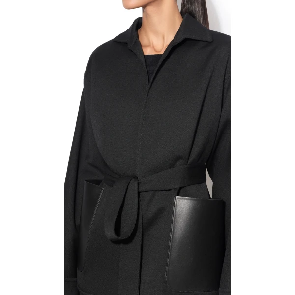 Alaïa Wrap Tailored Wool Jacket - ALAÏA Jackets - Laser Cut Luxury - Shop at Luxury Shoes 