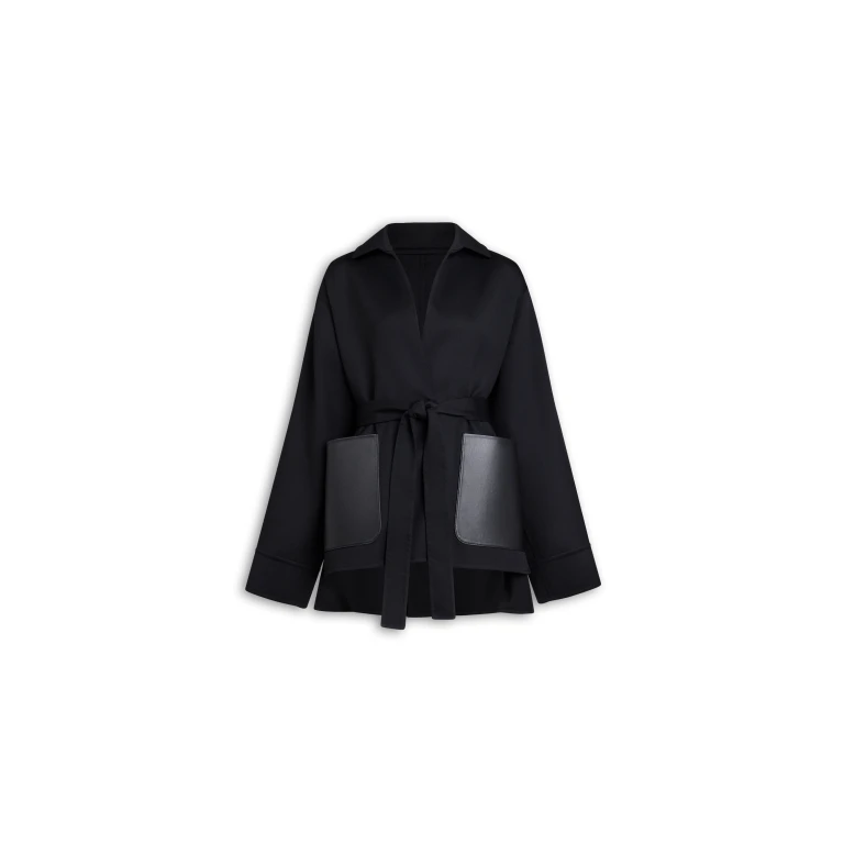 Alaïa Wrap Tailored Wool Jacket - ALAÏA Jackets - Laser Cut Luxury - Shop at Luxury Shoes 