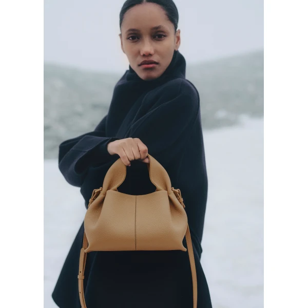 Polene Numéro Neuf Mini in Ocher Bag, view 2