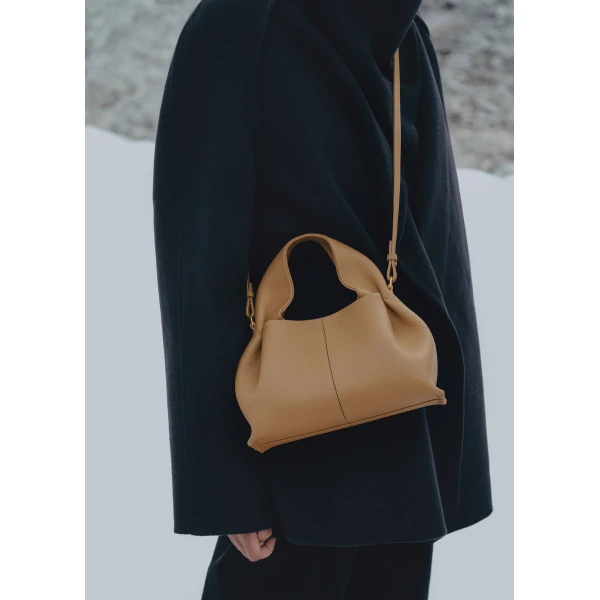 Polene Numéro Neuf Mini in Ocher Bag, view 3