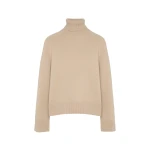 Yves Salomon Polo-neck Sweater in Beige