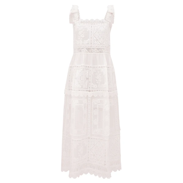 Zimmermann Aster Lace Trim Slip Dress