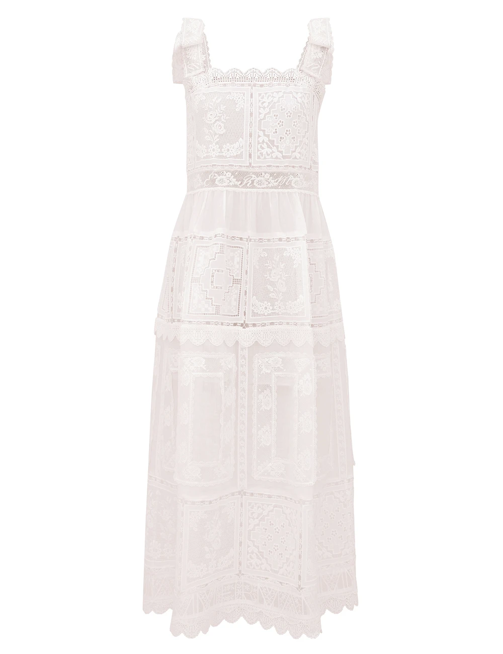 Zimmermann Aster Lace Trim Slip Dress