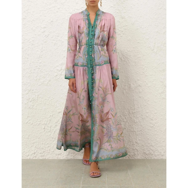 Zimmermann Indra Long Sleeve Maxi Dress, view 2