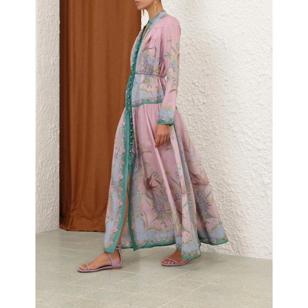 Zimmermann Indra Long Sleeve Maxi Dress, view 3