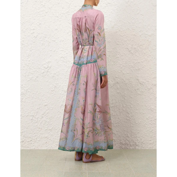 Zimmermann Indra Long Sleeve Maxi Dress, view 4