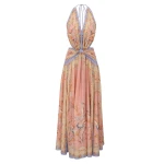 Zimmermann Indra Plunge Halter Maxi Dress | Ready to Wear Collection Luxury Shoes Zimmermann Indra Plunge Halter Maxi Dress