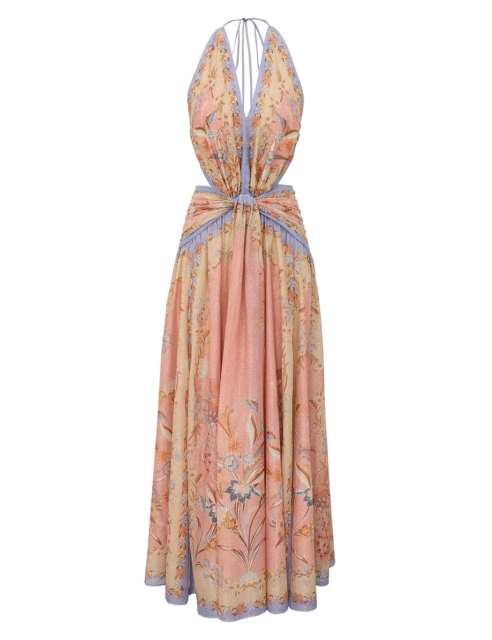 Zimmermann Indra Plunge Halter Maxi Dress | Ready to Wear Collection Luxury Shoes Zimmermann Indra Plunge Halter Maxi Dress