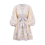 Zimmermann Indra Plunge Mini Dress