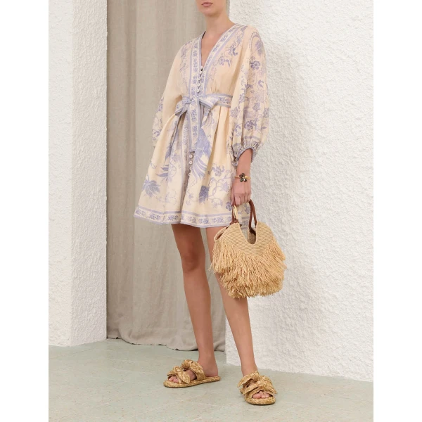 Zimmermann Indra Plunge Mini Dress, view 3