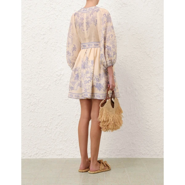 Zimmermann Indra Plunge Mini Dress, view 4