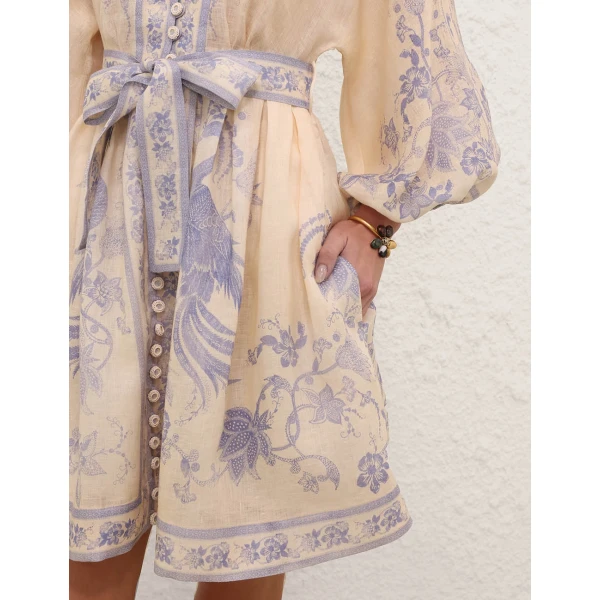 Zimmermann Indra Plunge Mini Dress, view 5