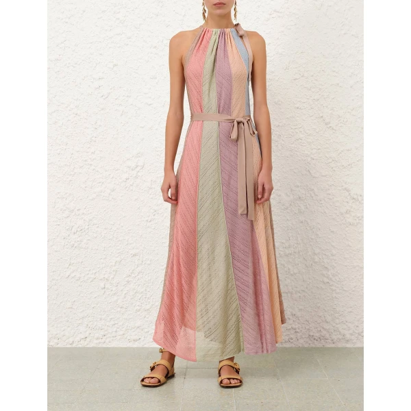 Zimmermann Mahon Splice Halter Midi Dress, view 2