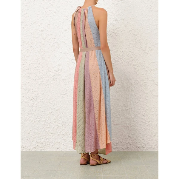 Zimmermann Mahon Splice Halter Midi Dress, view 4